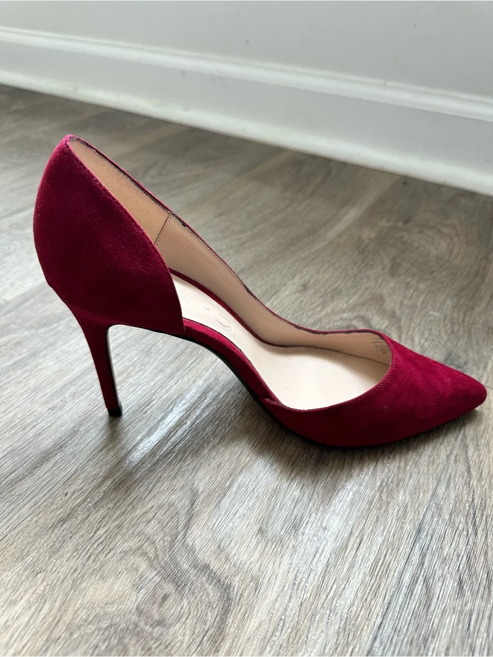 Mango Women’s Size 9 Burgundy Pointed-Toe High Heels